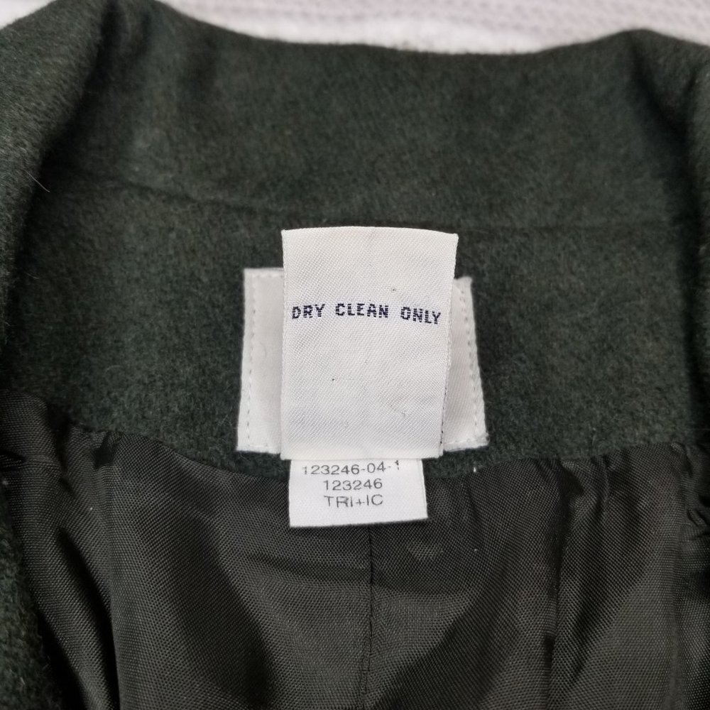 Vintage Gap button up peacoat forest green size S wool blend field coat utility - Picture 8 of 9